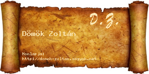 Dömök Zoltán névjegykártya