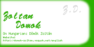 zoltan domok business card